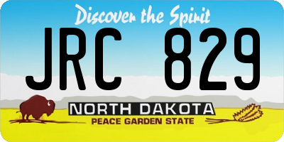 ND license plate JRC829