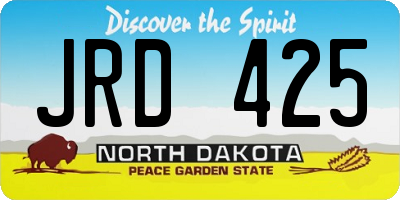 ND license plate JRD425