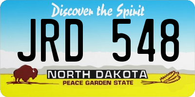 ND license plate JRD548