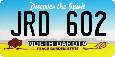 ND license plate JRD602
