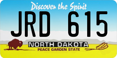 ND license plate JRD615