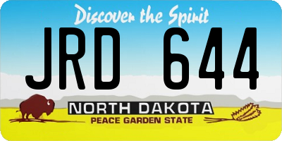ND license plate JRD644