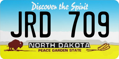 ND license plate JRD709