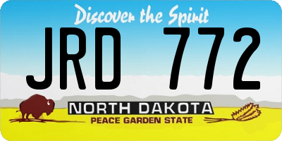 ND license plate JRD772