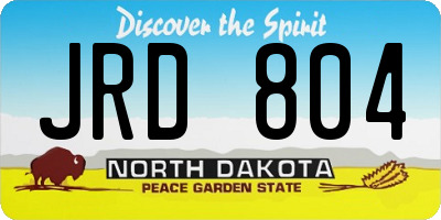 ND license plate JRD804