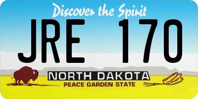 ND license plate JRE170