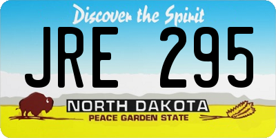 ND license plate JRE295