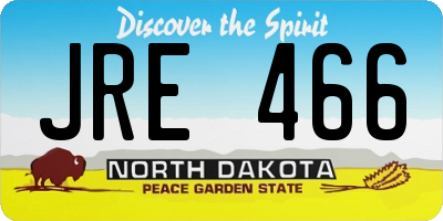 ND license plate JRE466