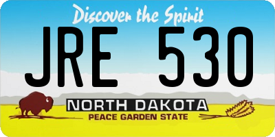 ND license plate JRE530