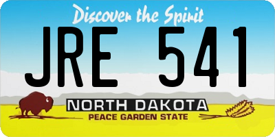 ND license plate JRE541