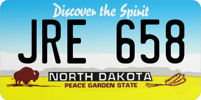 ND license plate JRE658
