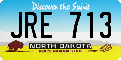 ND license plate JRE713