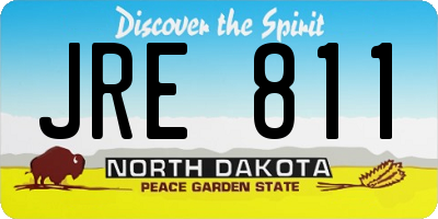 ND license plate JRE811