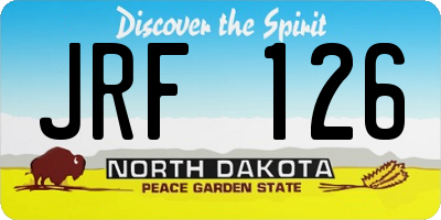 ND license plate JRF126