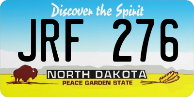 ND license plate JRF276
