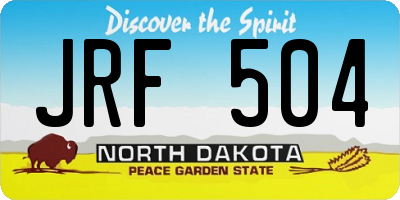 ND license plate JRF504