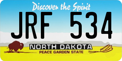 ND license plate JRF534