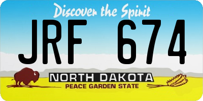 ND license plate JRF674