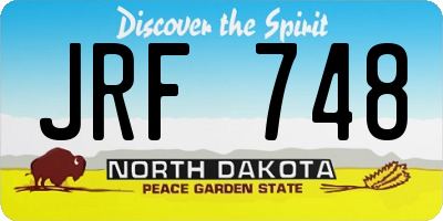 ND license plate JRF748
