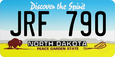ND license plate JRF790