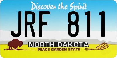 ND license plate JRF811