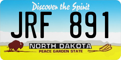 ND license plate JRF891