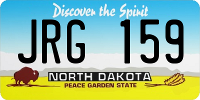 ND license plate JRG159