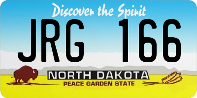 ND license plate JRG166