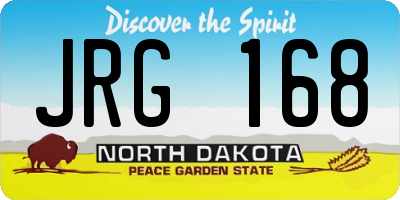 ND license plate JRG168