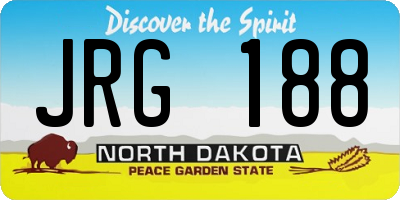 ND license plate JRG188