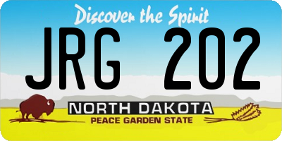 ND license plate JRG202
