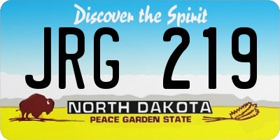 ND license plate JRG219