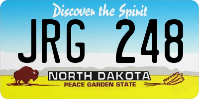 ND license plate JRG248