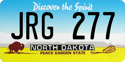 ND license plate JRG277