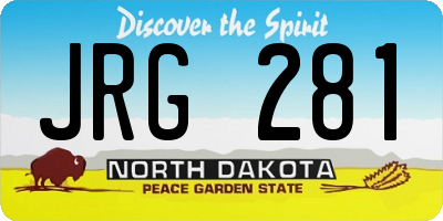 ND license plate JRG281