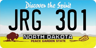 ND license plate JRG301