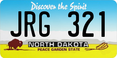 ND license plate JRG321