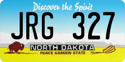 ND license plate JRG327
