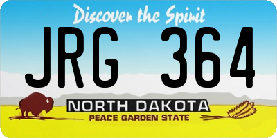 ND license plate JRG364