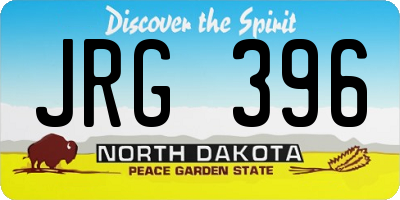 ND license plate JRG396