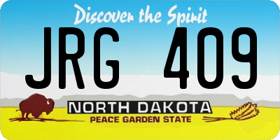 ND license plate JRG409