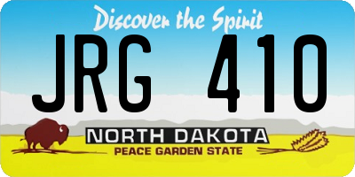 ND license plate JRG410