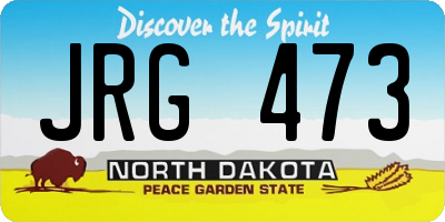ND license plate JRG473
