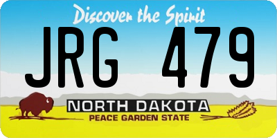 ND license plate JRG479
