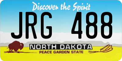 ND license plate JRG488