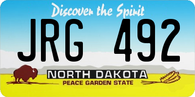 ND license plate JRG492