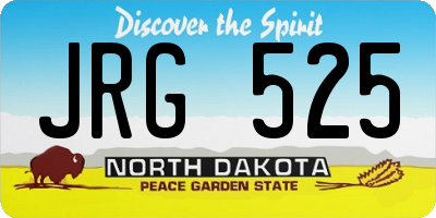 ND license plate JRG525