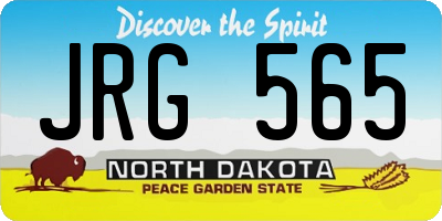 ND license plate JRG565