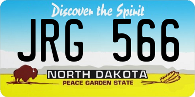 ND license plate JRG566