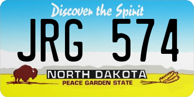 ND license plate JRG574